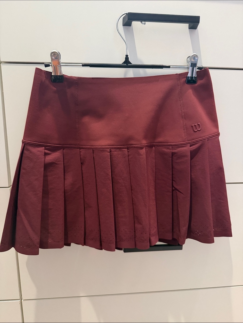 Wilson Women's Maroon Pleated Skater Tennis Skirt